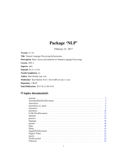 Package `NLP`
