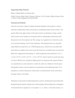 Supporting Online Material Effects of Basal Debris on Glacier Flow