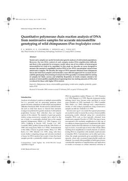 Quantitative polymerase chain reaction analysis of DNA from