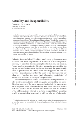 Actuality and Responsibility - Carolina Sartorio