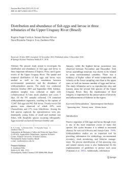 Distribution and abundance of fish eggs and larvae in three