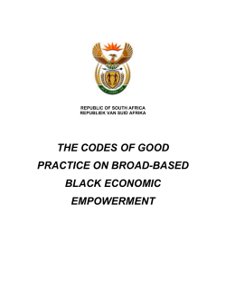 THE CODES OF GOOD PRACTICE ON BROAD
