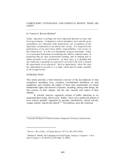 Compulsory Attendance and Parental Rights