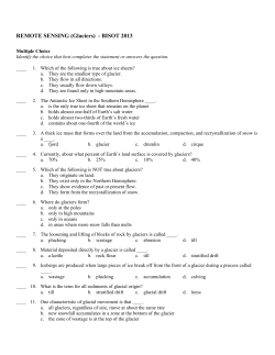 REMOTE SENSING (Glaciers) - BISOT 2013