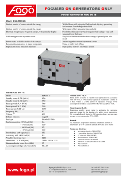 Power Generator FDG 80 IS