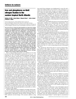 Iron and phosphorus co-limit nitrogen fixation in the eastern tropical