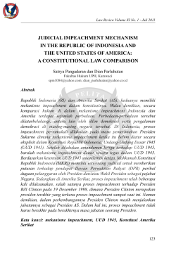 JUDICIAL IMPEACHMENT MECHANISM IN THE REPUBLIC OF