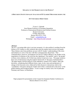 Schmidt CES paper Speaking to the markets or the people