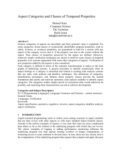 Aspect Categories and Classes of Temporal Properties