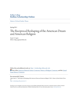 The Reciprocal Reshaping of the American Dream and American