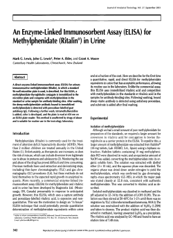 An Enzyme-Linked Immunosorbent Assay (ELISA) for