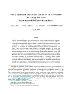 How Coethnicity Moderates the Effect of Information On Voting