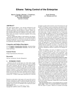 Ethane: Taking Control of the Enterprise