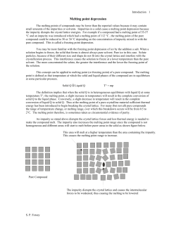 Melting point depression