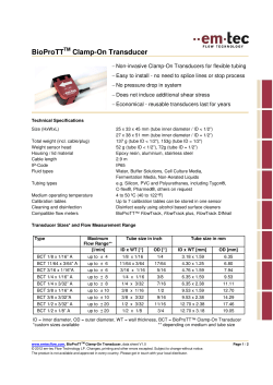BioProTT Clamp-On Transducer
