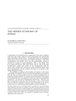 The hidden economy of esteem
