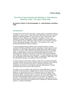 The Role of Governments and Markets in International Banking Crises