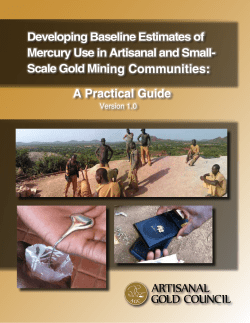 Developing Baseline Estimates of Mercury Use in Artisanal