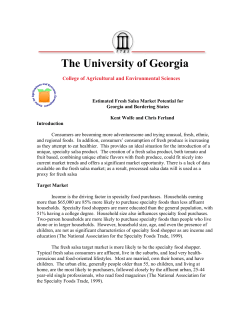 Estimated Fresh Salsa Market Potential for Georgia and Bordering