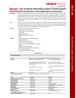 Dur-A-Quartz Decorative Quartz Trowel System