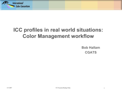 ICC profiles in real world situations: Color Management workflow