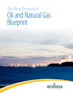 The New Brunswick Oil and Natural Gas Blueprint