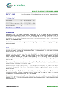 Simmons Citrate Agar ISO 10273