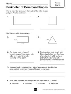 Perimeter of Common Shapes