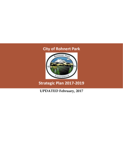 City of Rohnert Park Strategic Plan 2017-2019