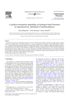 A gelation mechanism depending on hydrogen bond formation in