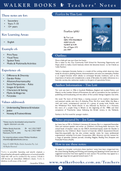 Teachers` Notes - Walker Books Australia
