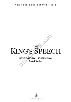 the King`s speech