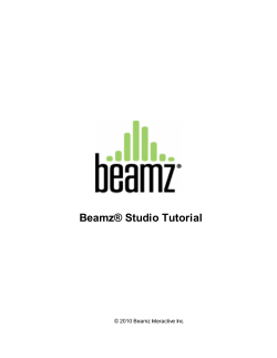 Beamz&reg; Studio Tutorial