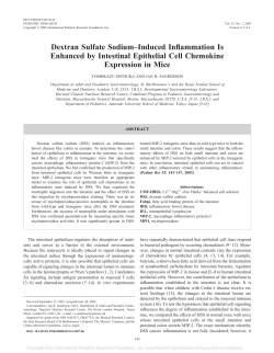 Dextran Sulfate Sodium&ndash;Induced Inflammation Is Enhanced