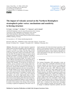 The impact of volcanic aerosol on the Northern Hemisphere