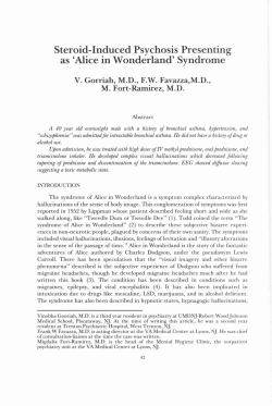 Steroid-Induced Psychosis Presenting as "Alice in Wonderland