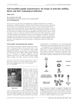 Self-assembled peptide nanostructures: the design of molecular