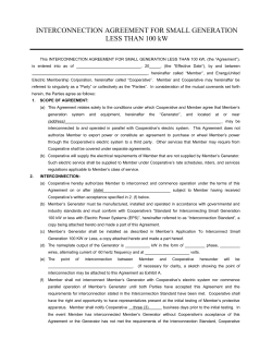 Small Generation Interconnection Agreement