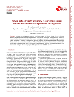Future Deltas Utrecht University research focus area: towards