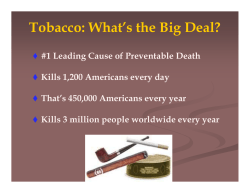 Tobacco Basics