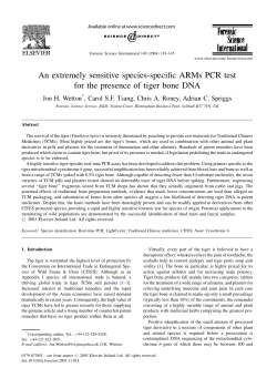An extremely sensitive species-specific ARMs PCR test for