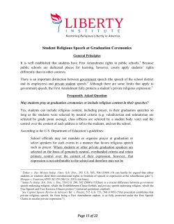 Rights &ndash; Prayer at Graduation