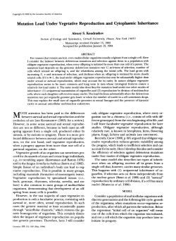 Mutation Load Under Vegetative Reproduction and