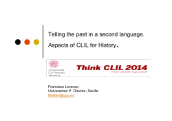 Telling the past in a second language. Aspects of CLIL for History.
