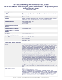 Reading and Writing: An Interdisciplinary Journal