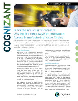 Blockchain`s Smart Contracts: Driving the Next Wave of