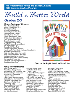 Grades 2-3 Reading List - West Hartford Public Schools