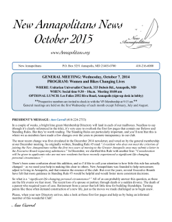 October 2015 - New Annapolitans