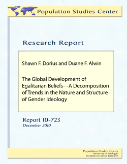 The Global Development of Egalitarian Beliefs&mdash;A Decomposition of