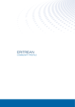 Eritrean Community Profile - Department of Social Services